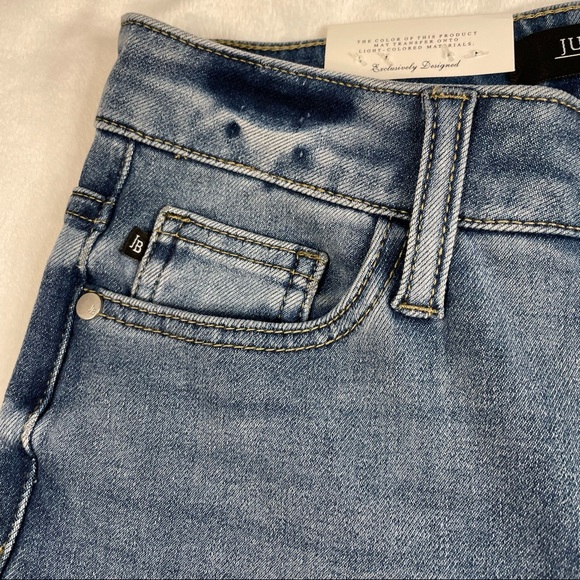 NWT Judy Blue Therma Denim Boyfriend Fit High Waist Medium Wash Jeans Size 0 - Picture 5 of 16